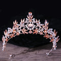 Bridal headdress crown in gold and blue with red white blue crystals on alloy base