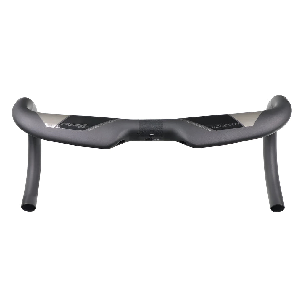 Wei Bike carbon fibre road bicycle handlebar in matte black with compact 70mm reach and 120mm drop geometry
