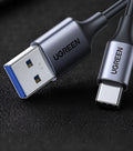 Lvlian black USB smartphone charging cable with straight connectors and 1 metre length