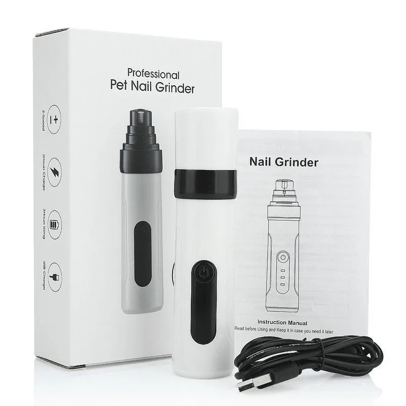 Second Gear Pet Nail Sharpener in white colour with ergonomic design and adjustable speed settings