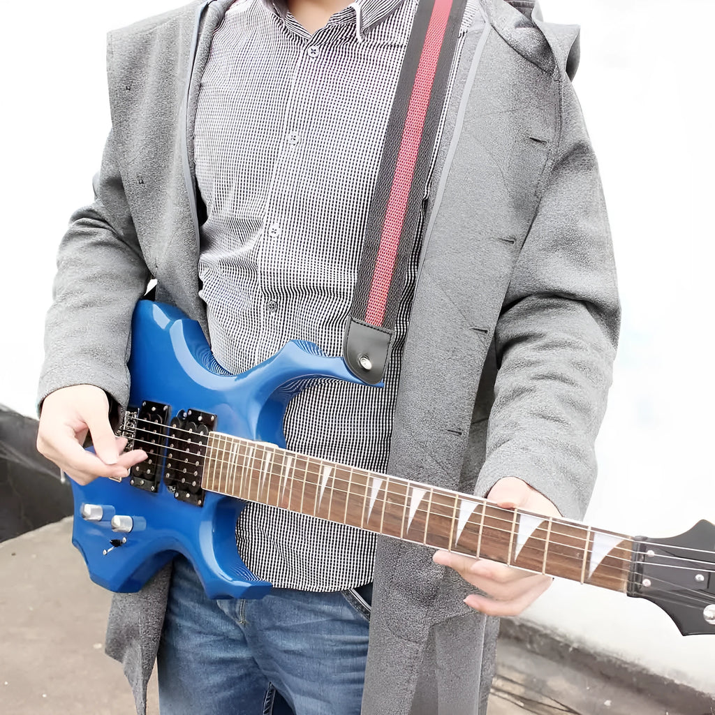 Universal woven crossbody instrument strap with quick-release clips, adjustable from 76cm to 137cm length.