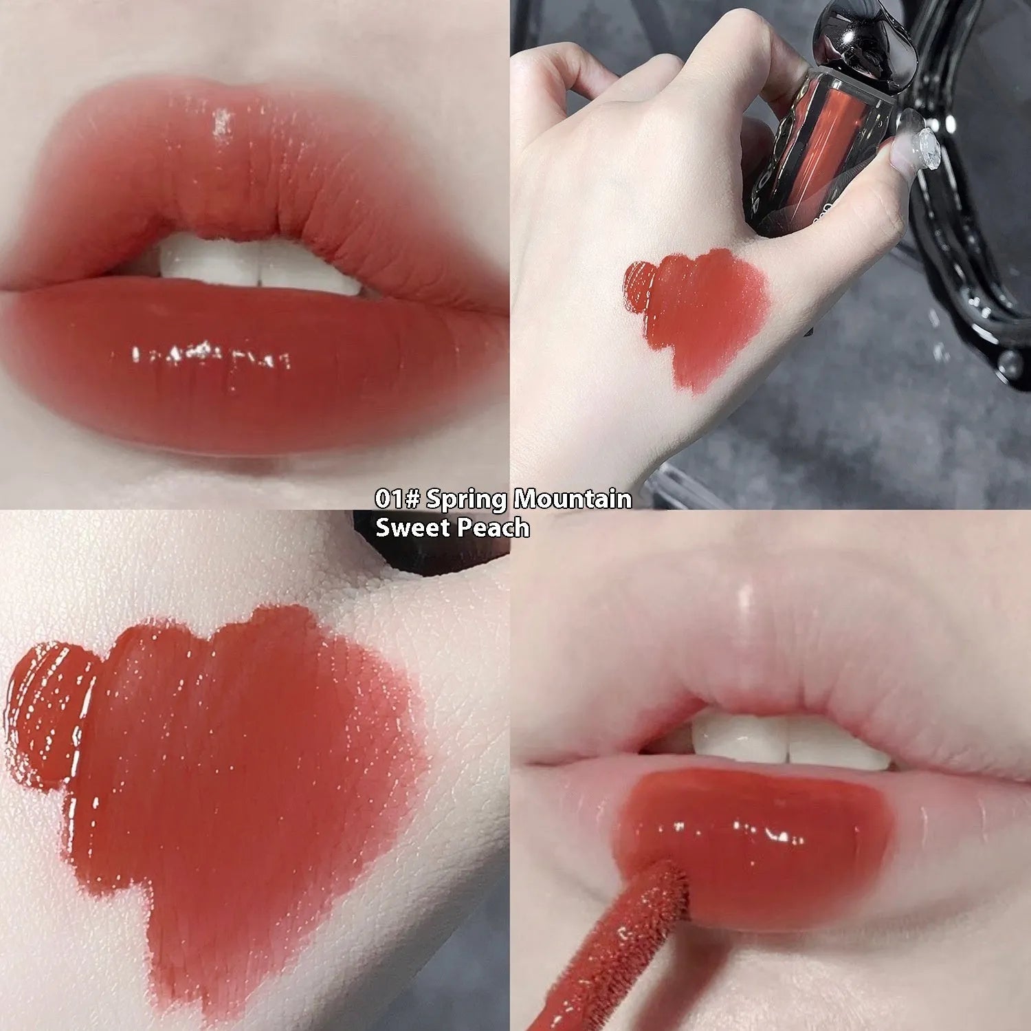 Glacier Lava Lip Lacquer in seven colour options with water-light mirror finish