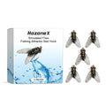 Five small green TPR and silicone soft bait lures shaped like insects on a hook.