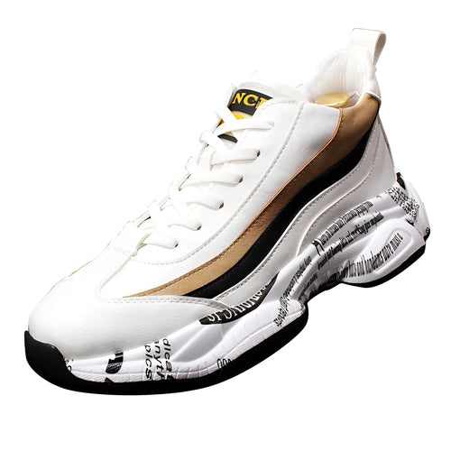 Pair of casual men's high-top sneakers in microfiber, black colour with colour-matched detailing