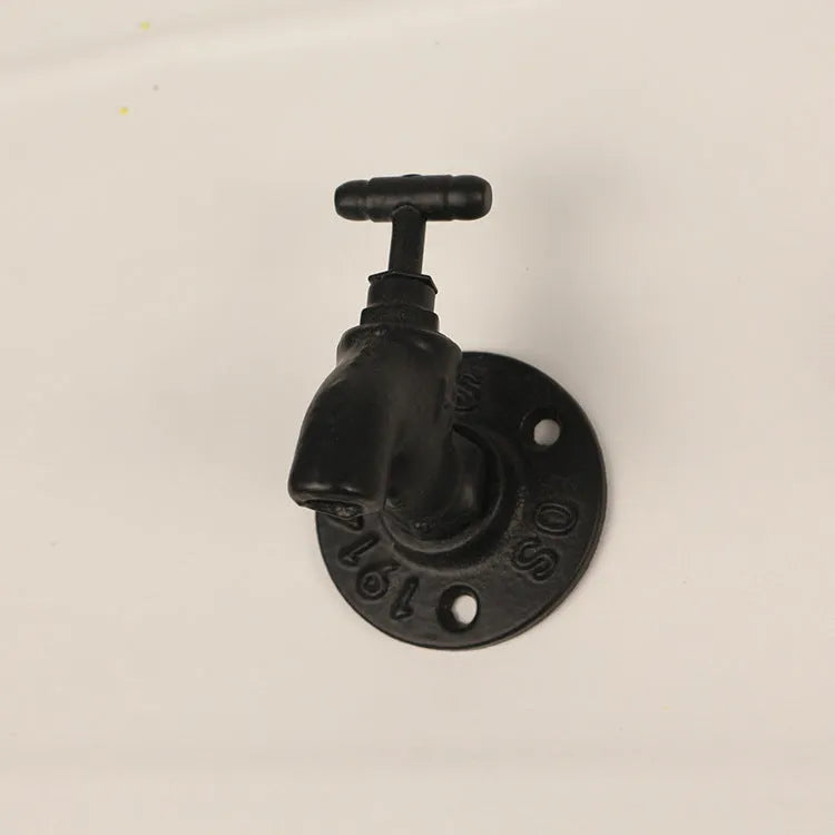 Water pipe style metal towel rack hook wall mounted with polished finish