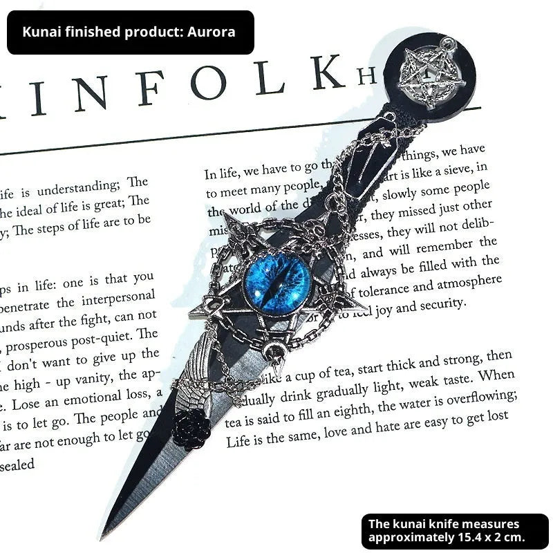 Bicai Bitter Darts handmade metal unpacking art knife in Aurora colour as DIY ornament accessory