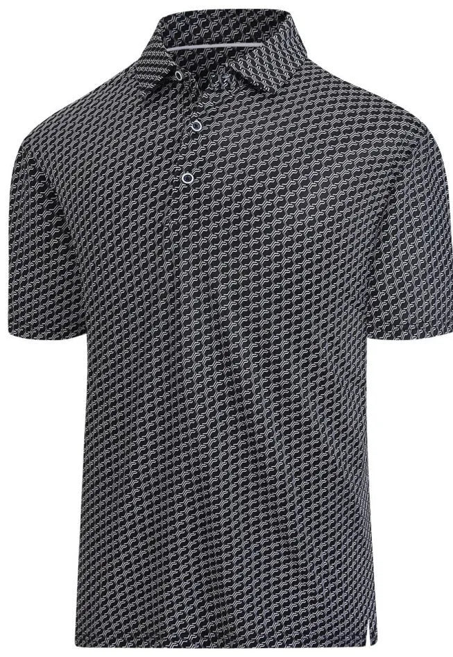 Men's 3D printed retro mesh top with zipper decorations in Japanese style