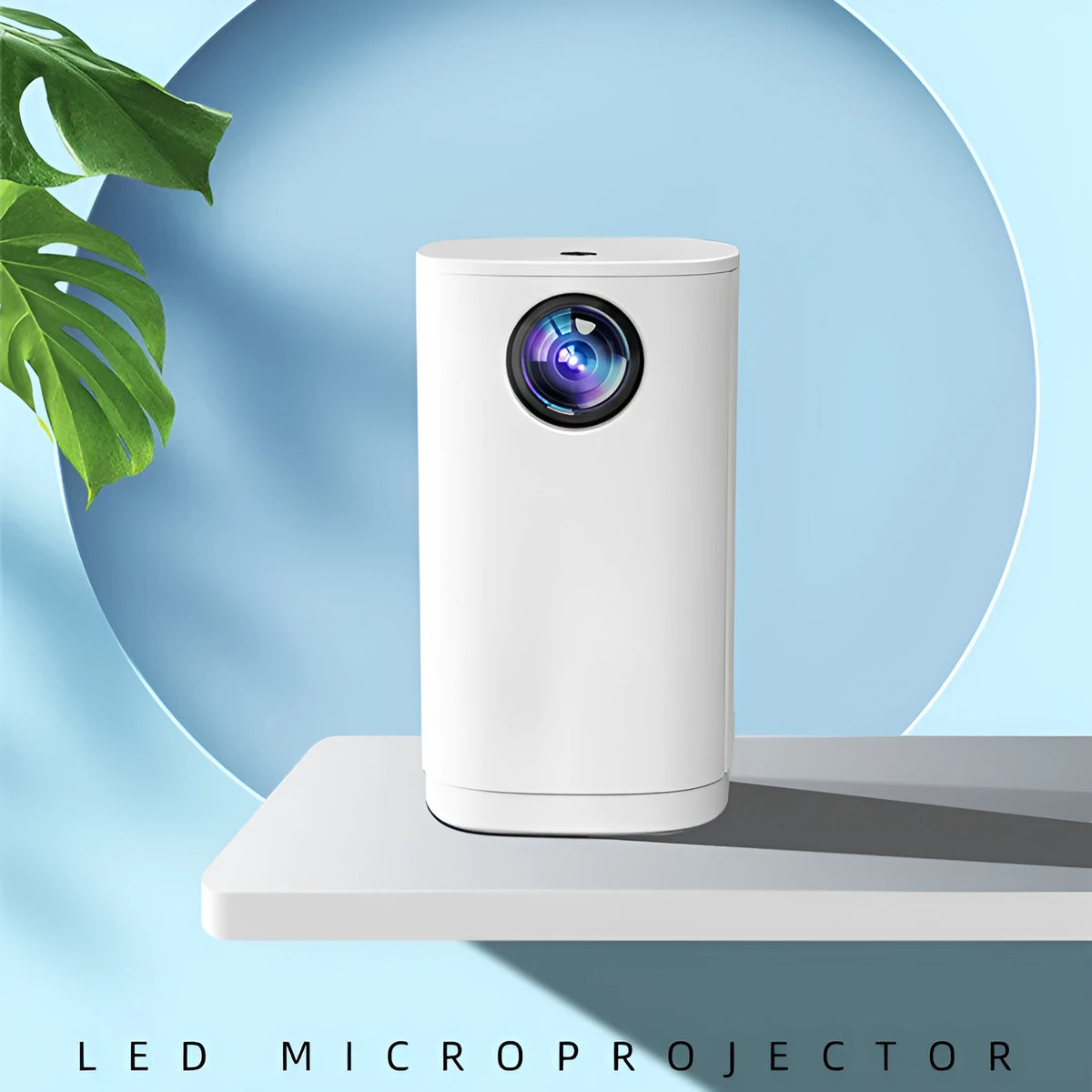 Mini projector TFT LCD LED 1920x1080 supported 16-100 inch projection in Blue or White