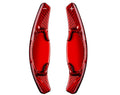 Pair of black carbon fibre shift paddles for 11th gen Honda Civic 170x35x8mm