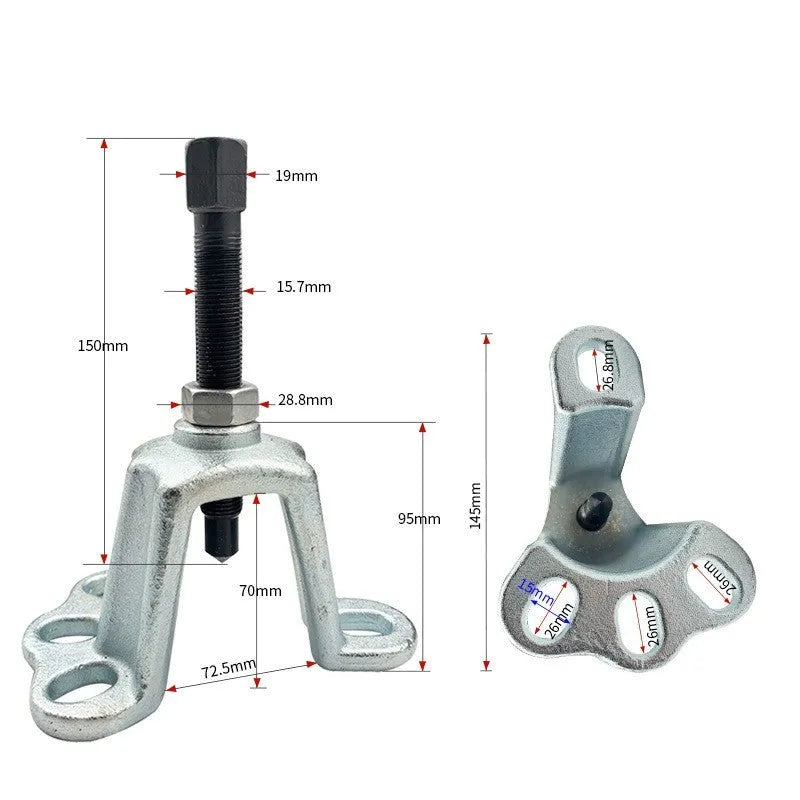 Chrome vanadium steel hub puller tool for removing brake drums from cars and electric tricycles.