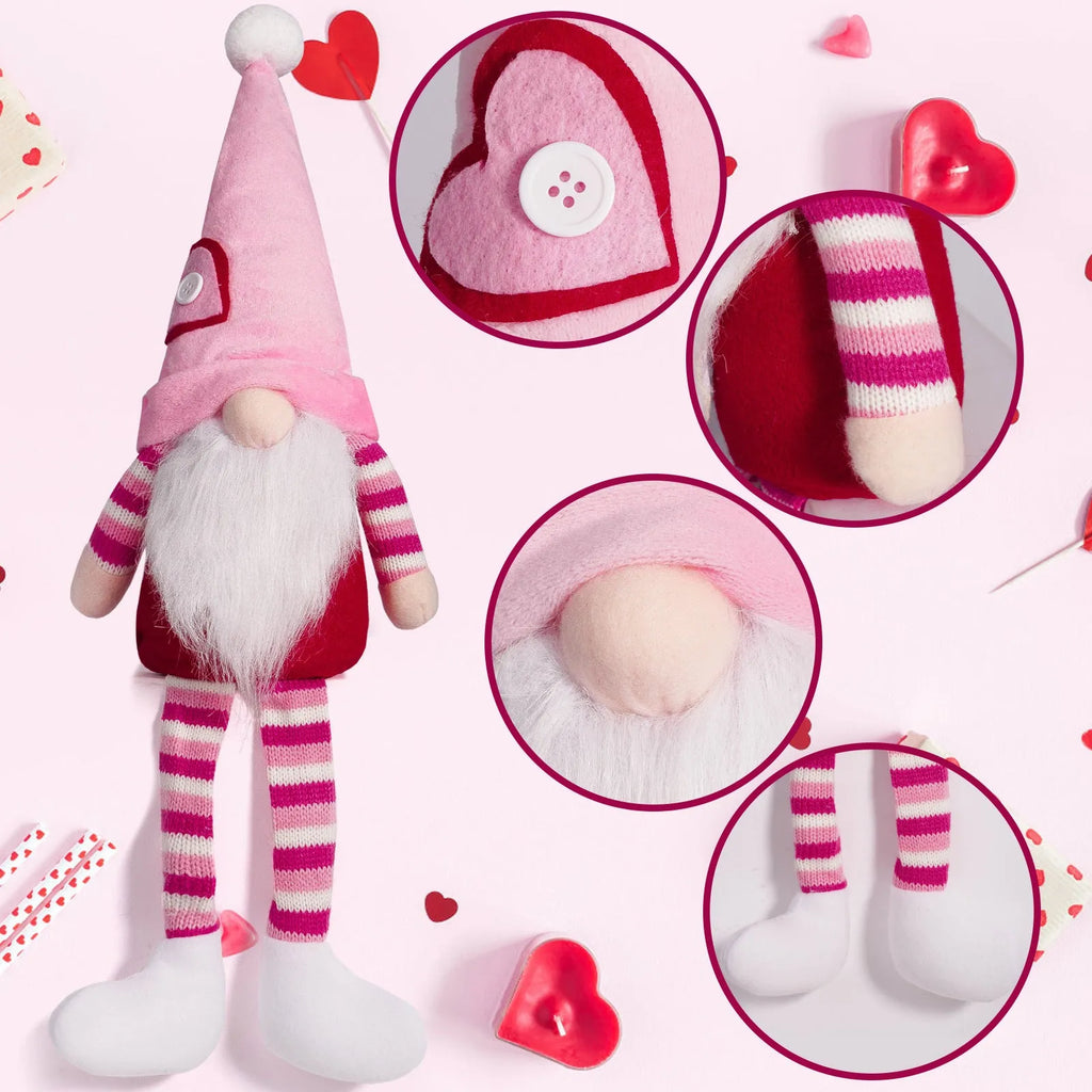 20 inch cloth faceless doll ornament for Valentine's Day and holiday desktop decoration