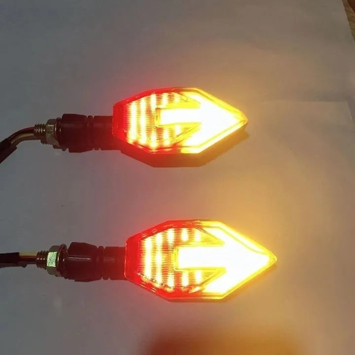 Arrow-shaped LED motorcycle 12V direction signal lamp with ABS plastic housing universal fit