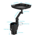 Plastic black vehicle food storage rack installed on car seat middle position with adjustable telescopic section
