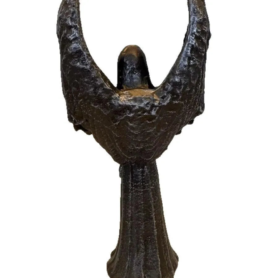 Dark Angel resin craft statue ornament measuring 6.5 by 5 by 17 centimetres.
