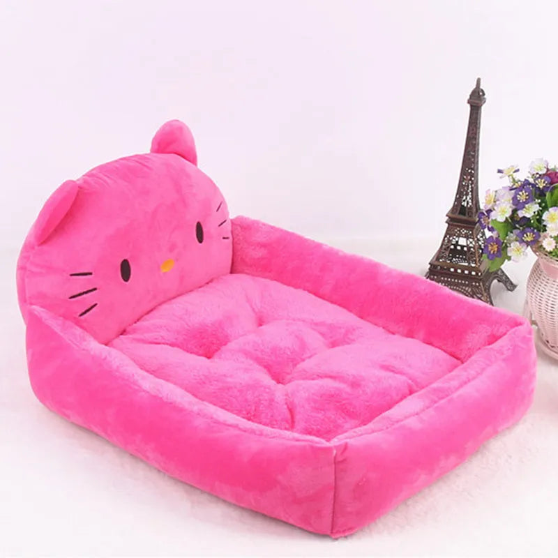 Cartoon-style washable pet sofa bed for small dogs and cats in assorted colours and sizes.