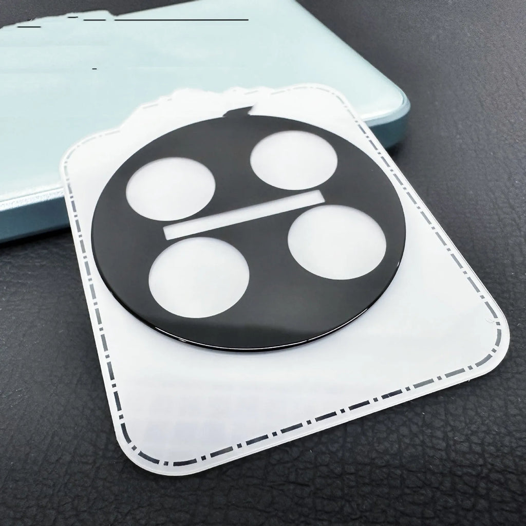 Tempered glass lens protector for OnePlus 12, Find N3, and OnePlus 11 front camera with black ring.