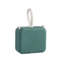 Handbag back clip power bank in blue, showing clip and dual USB charging ports
