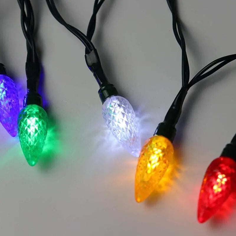 Green USB charging cable with 10 flashing LED lights for Christmas decoration and device charging