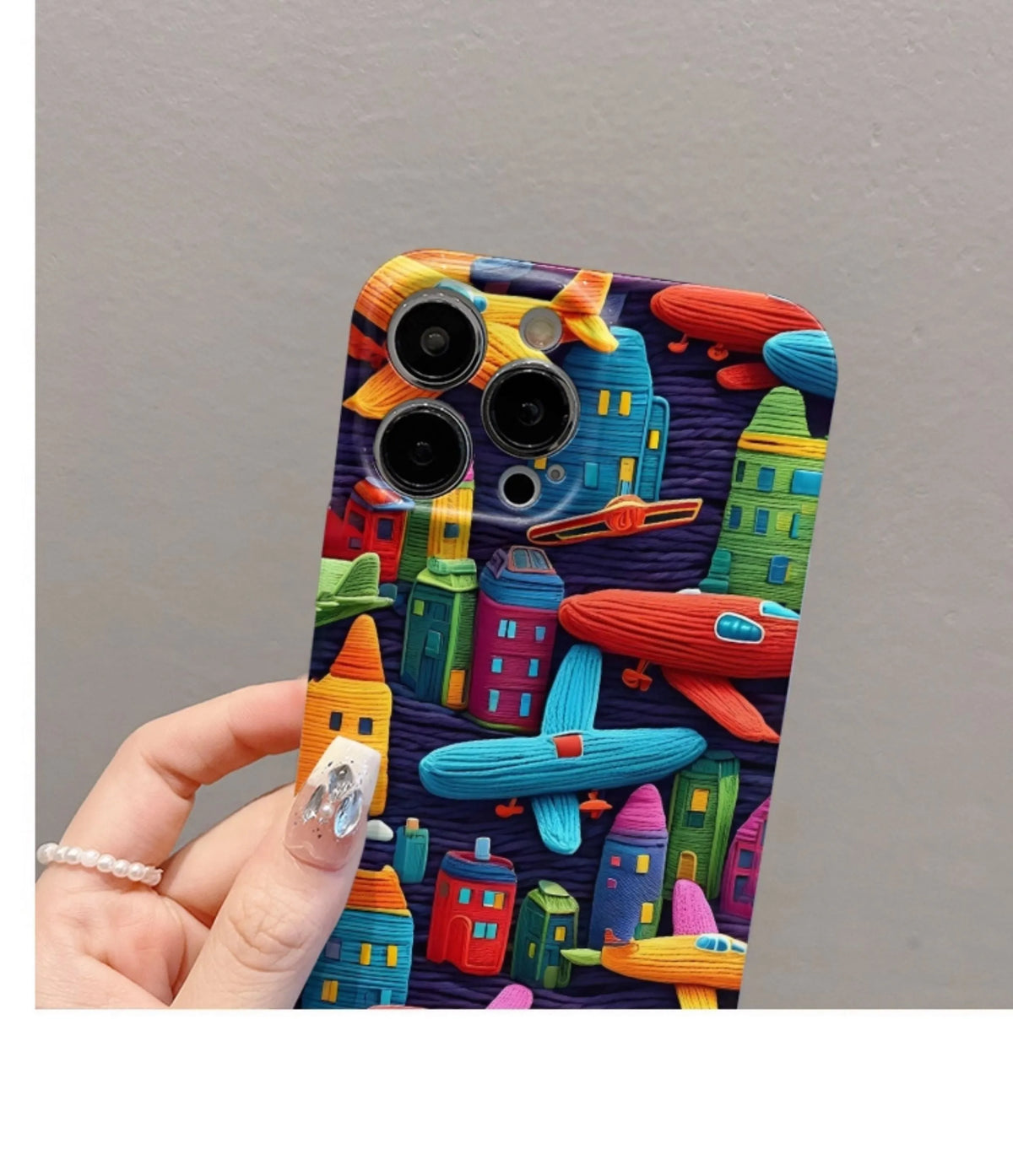 Minimalist airplane oil painting TPU phone case for iPhone, back cover with fall protection.