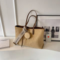 Large soft polyester tote bag in horizontal square shape with internal zipper pocket