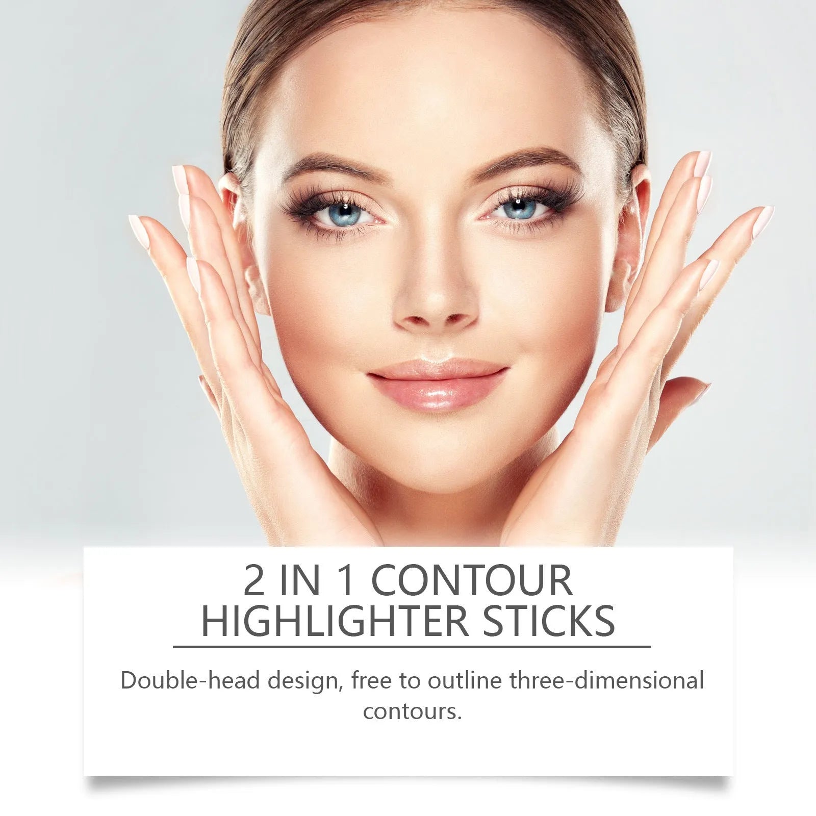 2-in-1 dual-ended highlighter and repair pen set in brown colour options