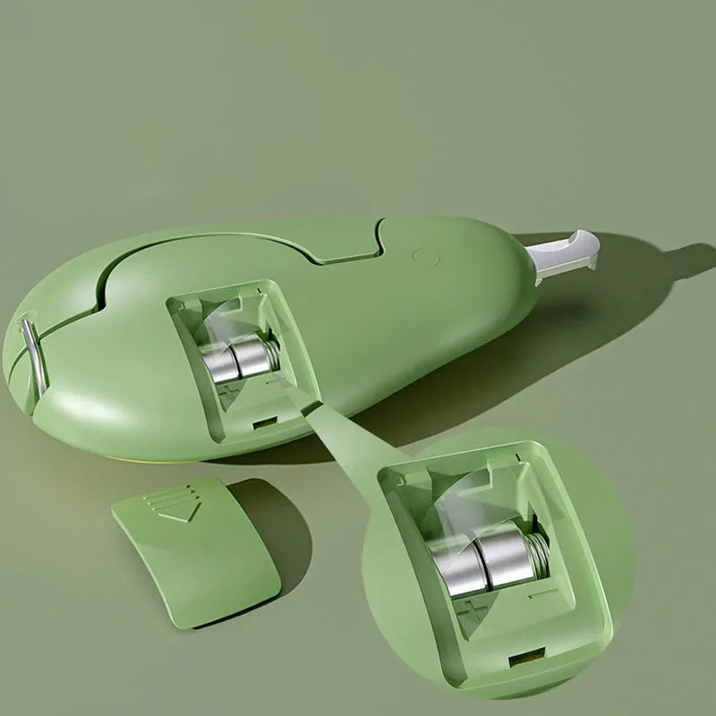 Professional LED pet nail clipper for small dogs and cats in green, pink, or white colours.