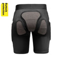 X-ray diffraction ski protective gear showing anti-fall hip pad and knee pad inner wear.
