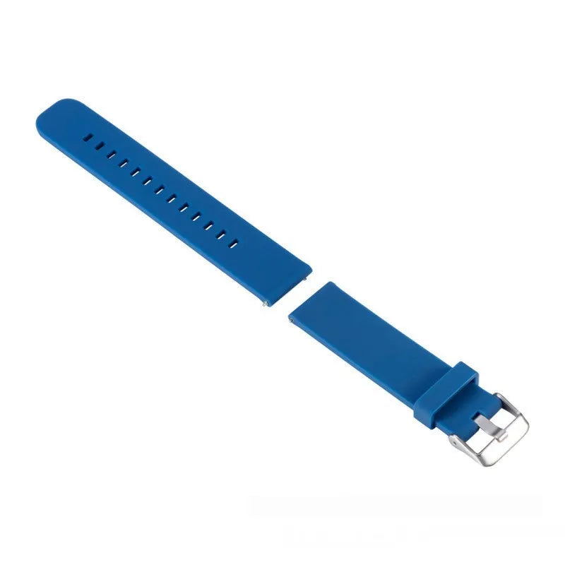 Jiaming Forerunner 245 silicone sports strap in seven colour options showing straight buckle