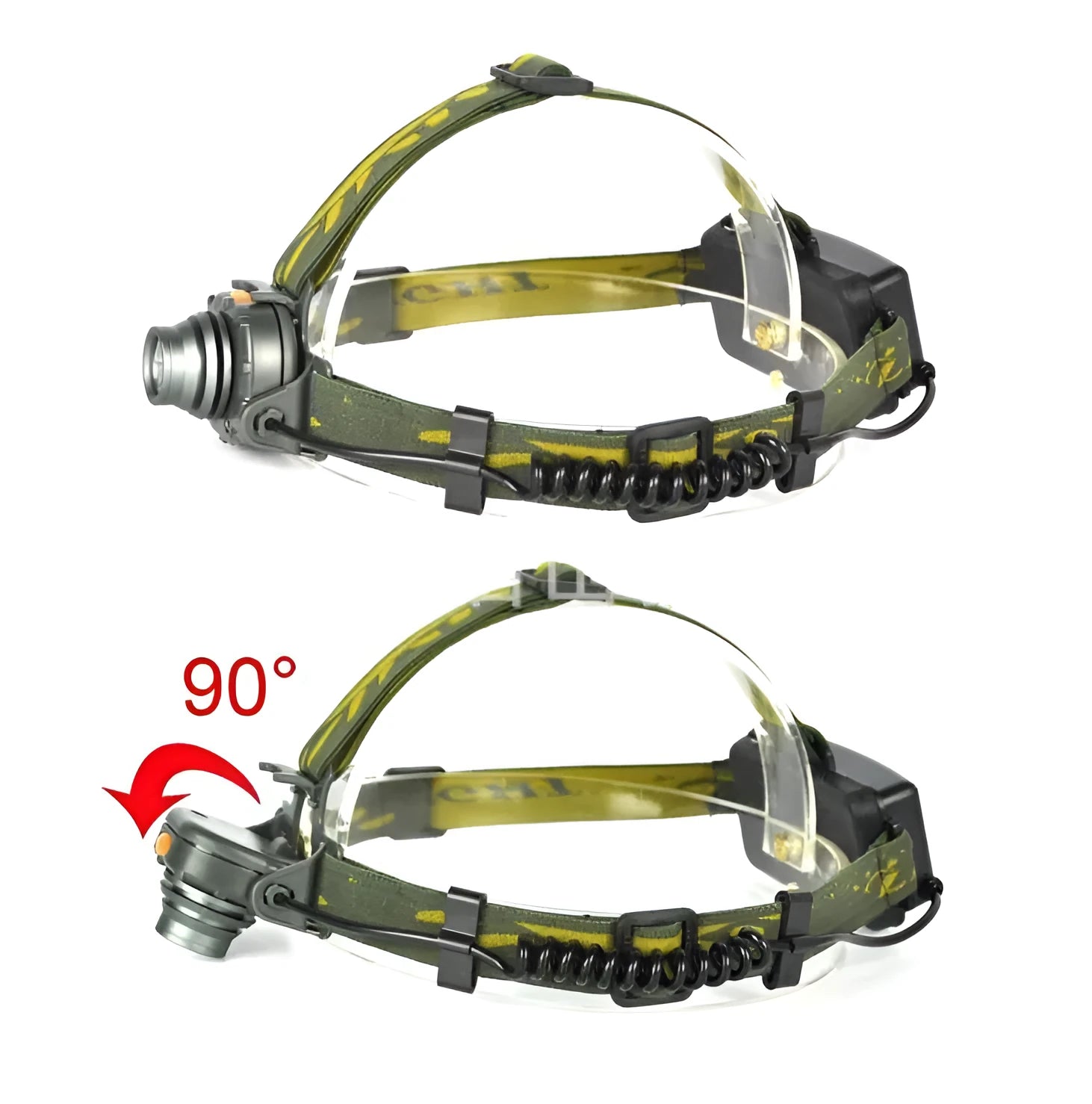 Aluminum alloy induction headlamp with motion sensor for outdoor camping and fishing use