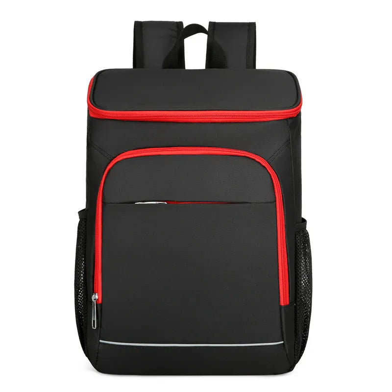 Large outdoor thermal picnic backpack with expansion panels and curved shoulder straps in multiple colour options