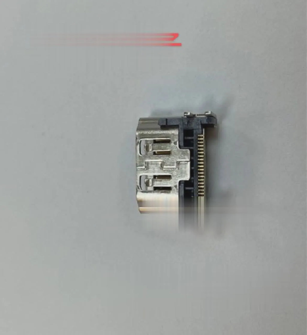 Silver HDMI interface host socket for game console connections