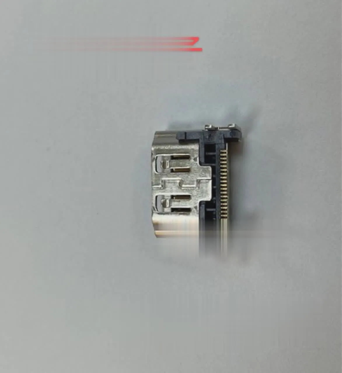 Silver HDMI interface host socket for game console connections