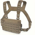 Men's outdoor tactics vest bag in waterproof Oxford cloth, 9x5.9x1.5 inches, shown in Black, Brown, or Army Green