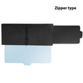 Retractable car sun shade PU leather 31x13cm anti-glare business style solid colour
