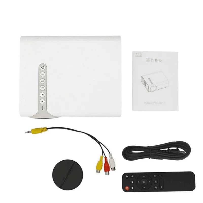 YG530 mini mobile phone projector in black or white colour with wireless connectivity for same-screen projection