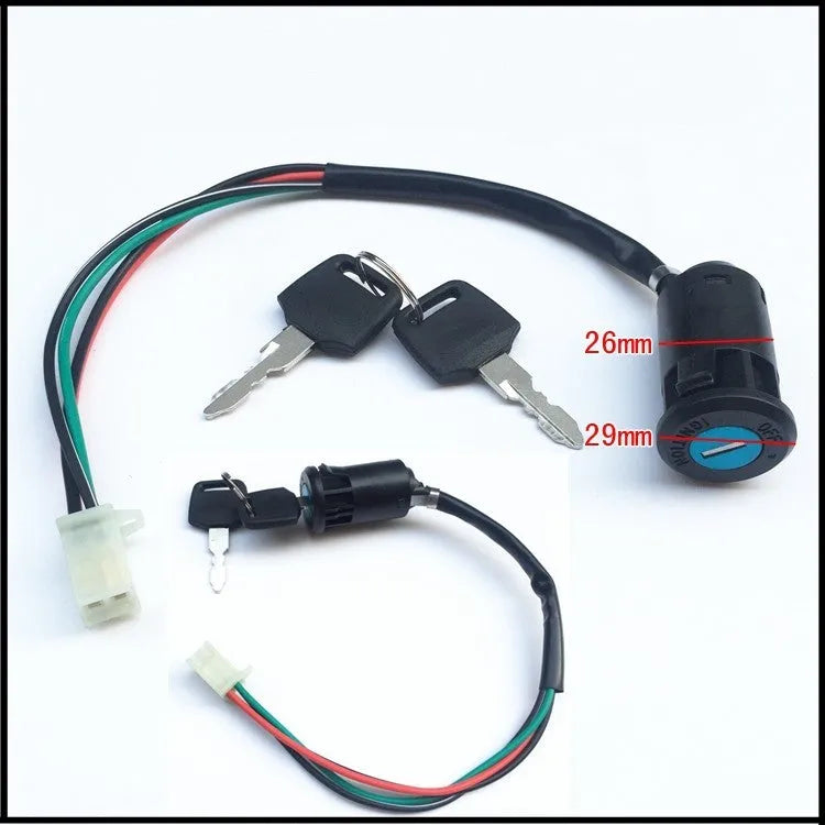 Waterproof plastic electric door lock for car accessories with multiple electrical configuration options