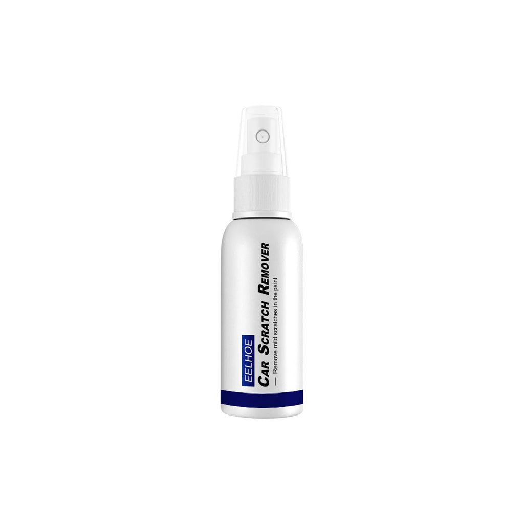 Canister of car scratch repair spray for paint surface removal and sealing.