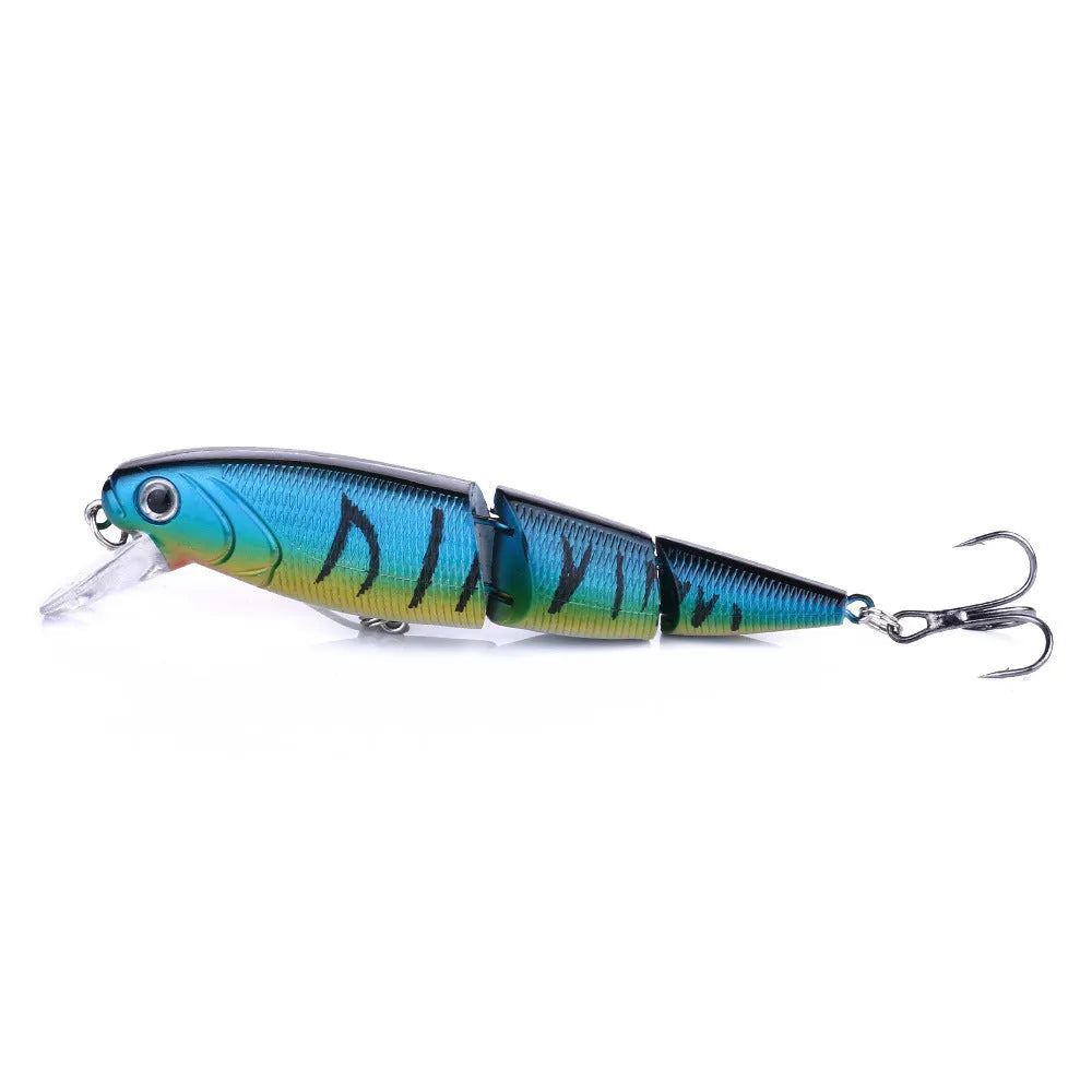 Multi-section hard fishing bait ABS plastic 10.5cm 15g with 6# hook in natural position