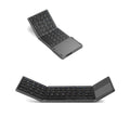 Tri-fold Bluetooth keyboard shown in black colour with dimensions 30.2 x 9.7 x 0.8cm