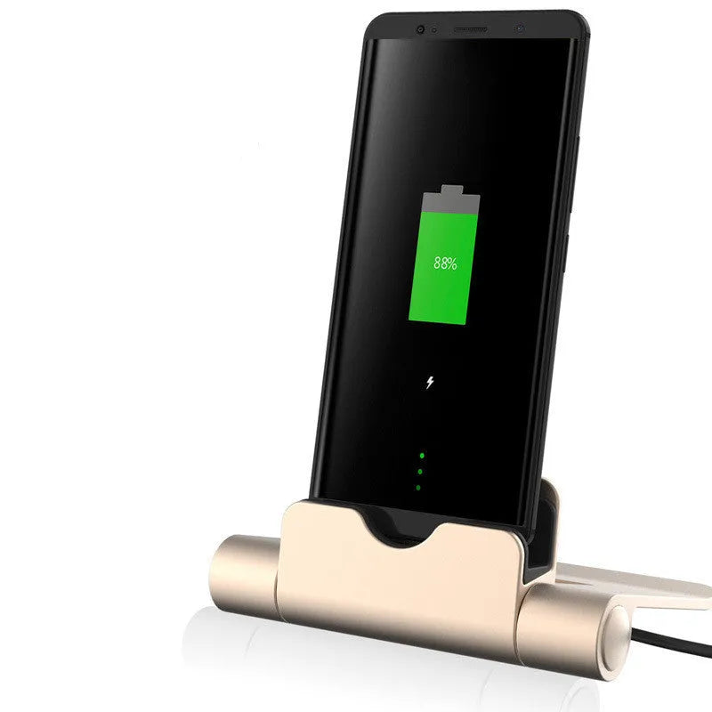 USB charger stand in black, gold, rose gold or silver for iPhone, MicroV8 and Type C, 5V 2000mA