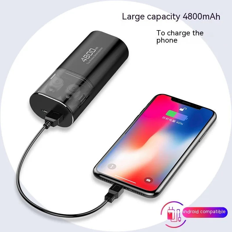 Stereo phone dual channel mini headset Bluetooth 5.1 earplug with power display and Jerry chip