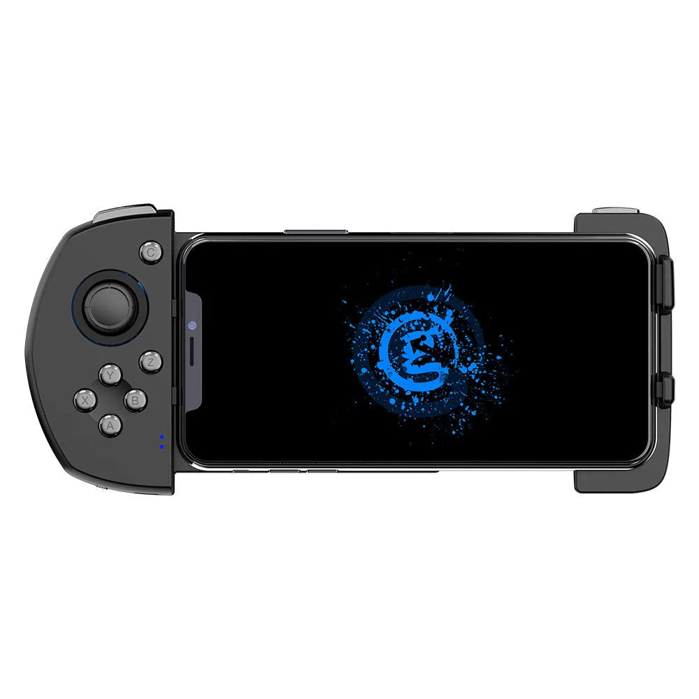 Black ABS USB mobile phone gamepad handle, 153.6 * 86 * 34mm, horizontal and vertical screen play