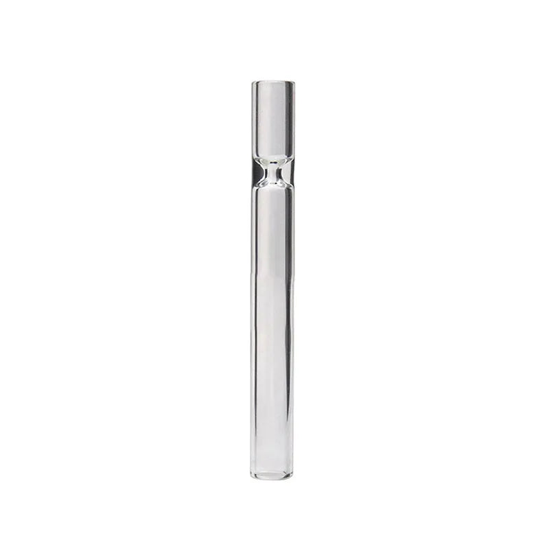 Transparent pink glass telescopic smoking pipe with straight suction nozzle