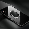 Portable USB plasma lighter with mobile phone holder, aluminium alloy, black ice colour