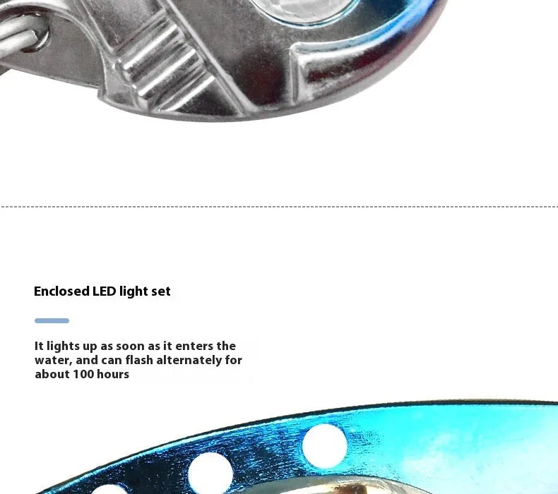 Lure Metal Vib Electronic Lure fishing bait luminous metal vib body blue and red colour options