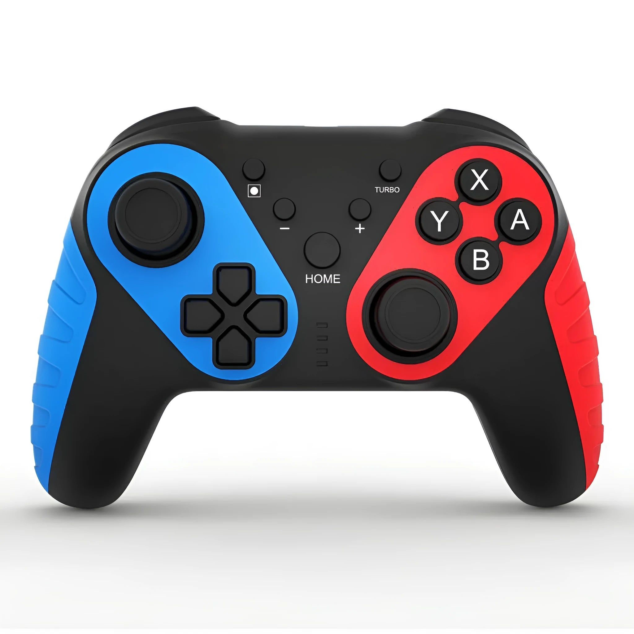 Red and blue wireless Bluetooth gamepad for Nintendo Switch and Windows PC gaming