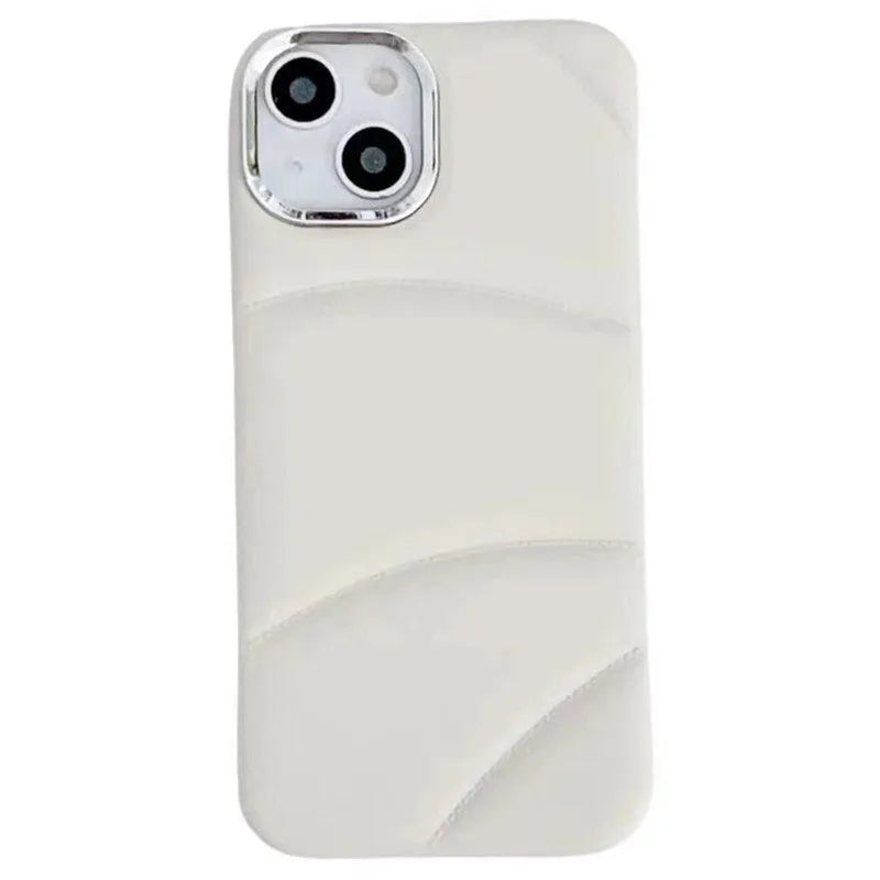 Silicone frosted phone case for Apple iPhone with liquid injection and internal flannel, in solid colours.
