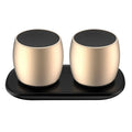 Creative Bluetooth speaker pair Φ49.3*46mm with magnetic charging base, golden pink silver black