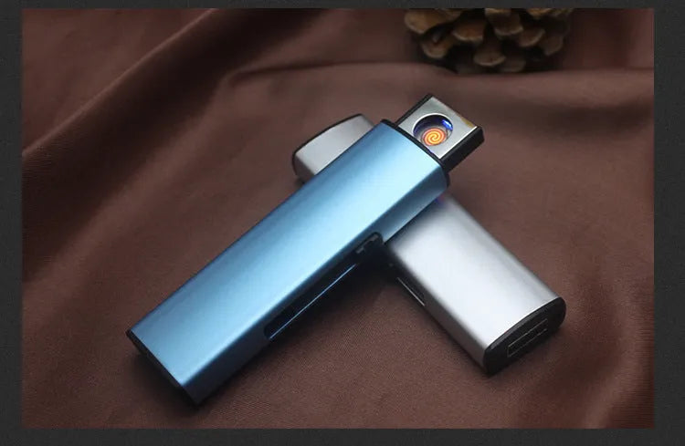 Set of 20 metal USB rechargeable windproof cigarette lighters in assorted colours