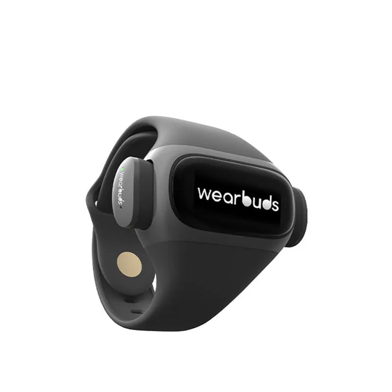 W20PRO Grey wrist wear true wireless Bluetooth headset with 1.2 inch screen and silicone wristband
